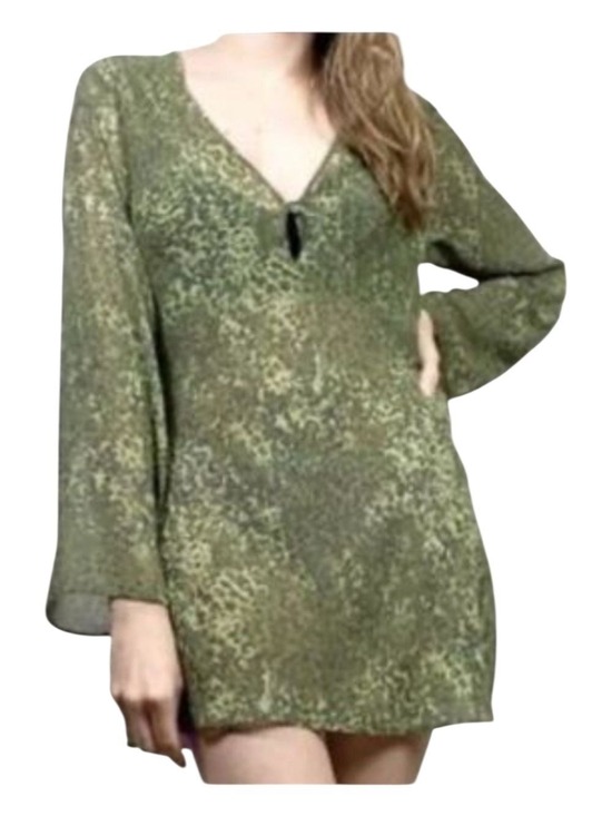 Victoria's Secret Dresses & Skirts - Victoria's Secret Semi Sheer Green Dress Or Swimsuit Coverup L